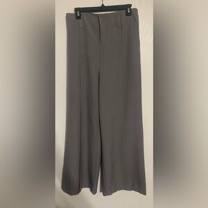 Elegant Gray Wide-Leg Trousers